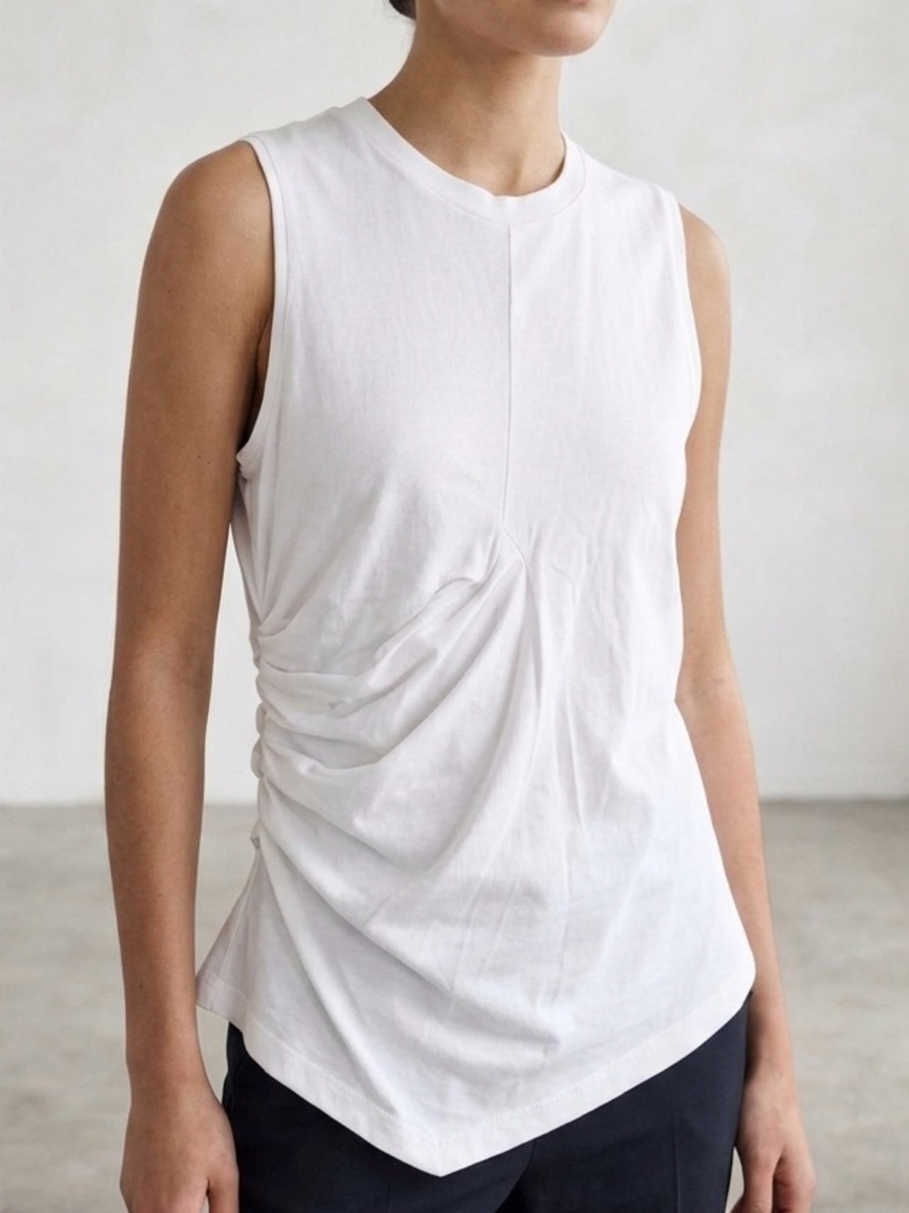 rag & bone Sleeveless Ruched Tank Top